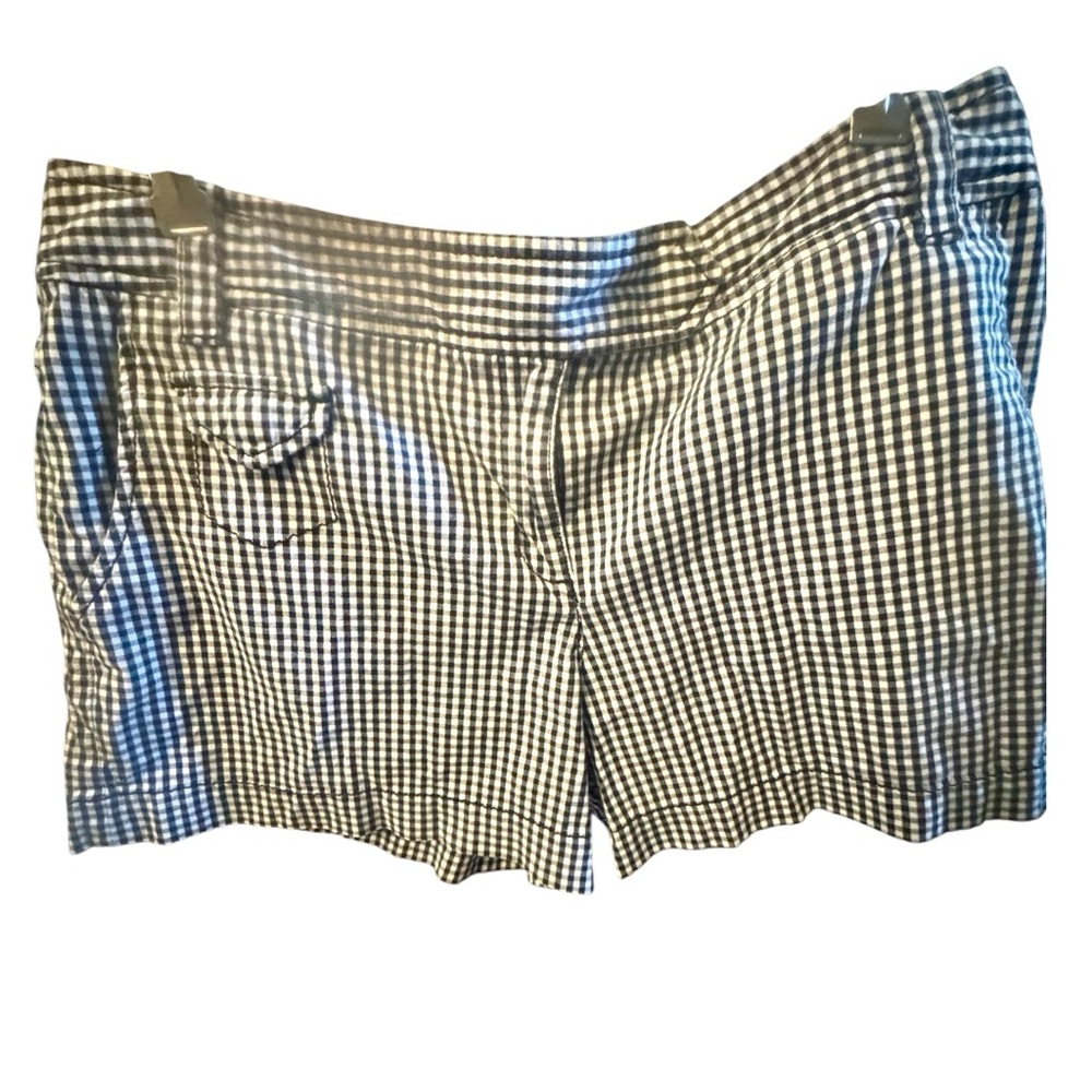 LOFT Black and White Gingham Shorts